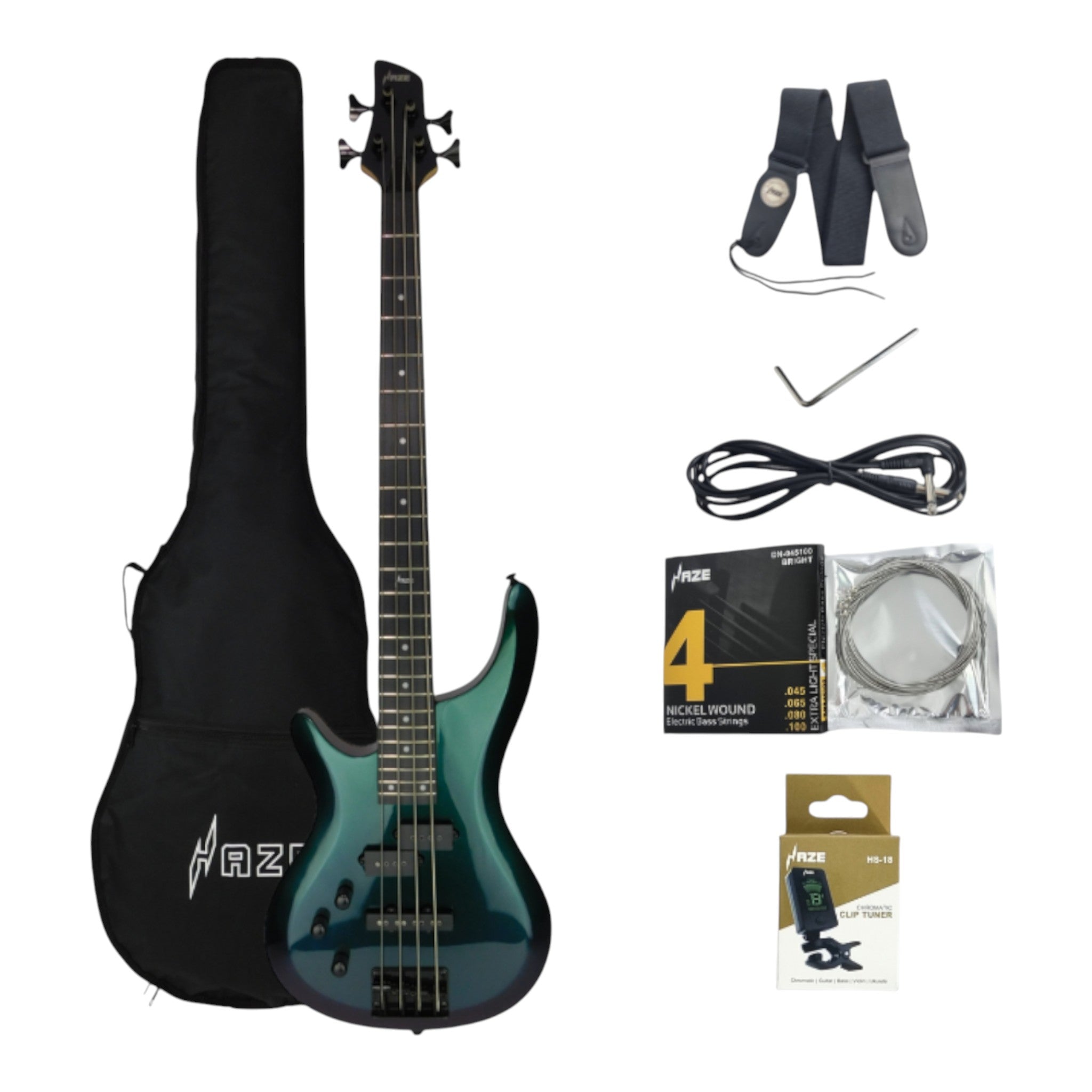 Haze Left-Handed Split/Single Coil Solid Basswood J-Style Electric