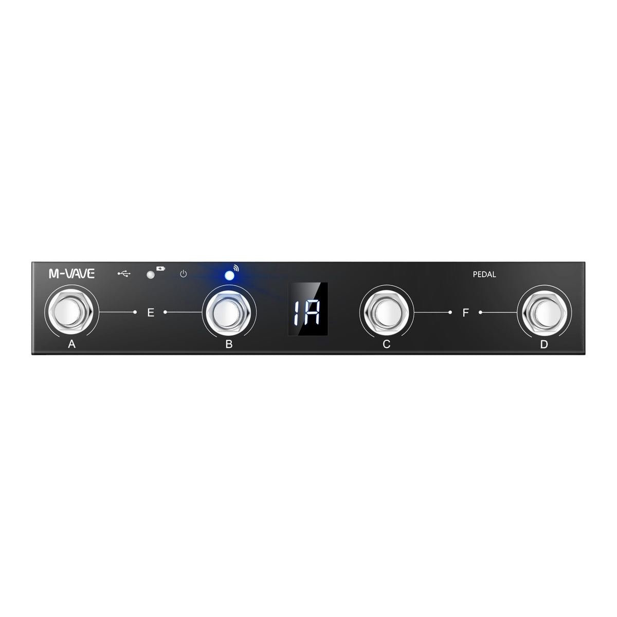 M-VAVE CHOCOLATE Wireless 4-Switch MIDI Foot Controller w/ Command Feedback Display & Bluetooth Connectivity