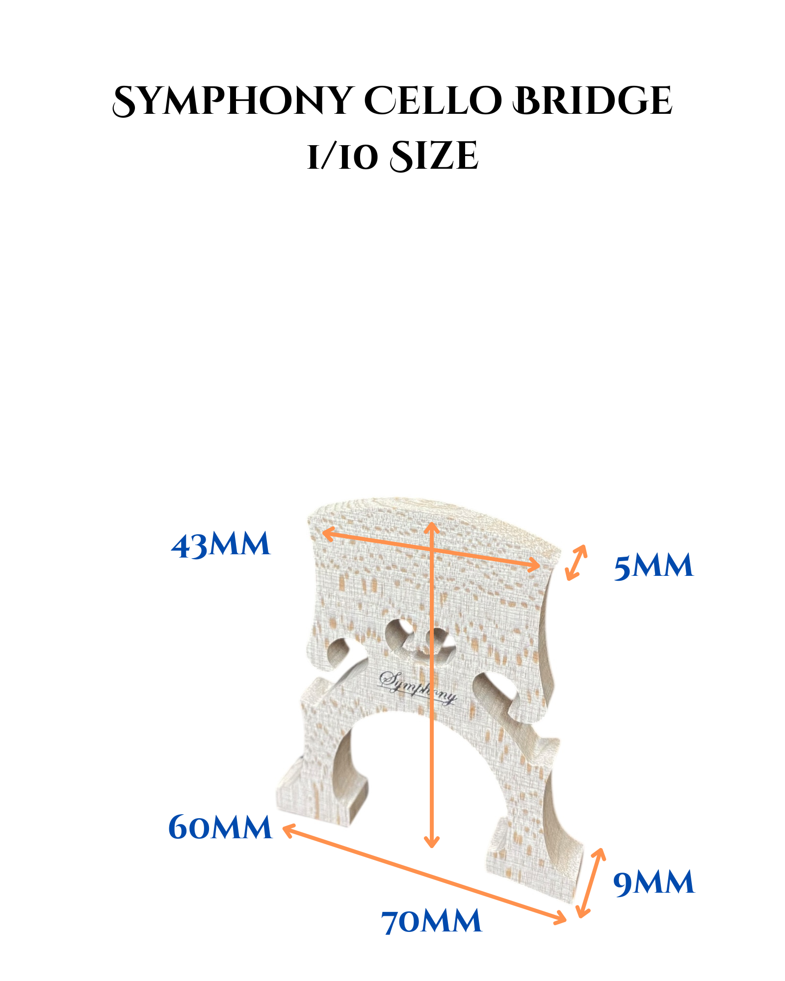 Symphony FCB30 Belgian Style Cello Bridge