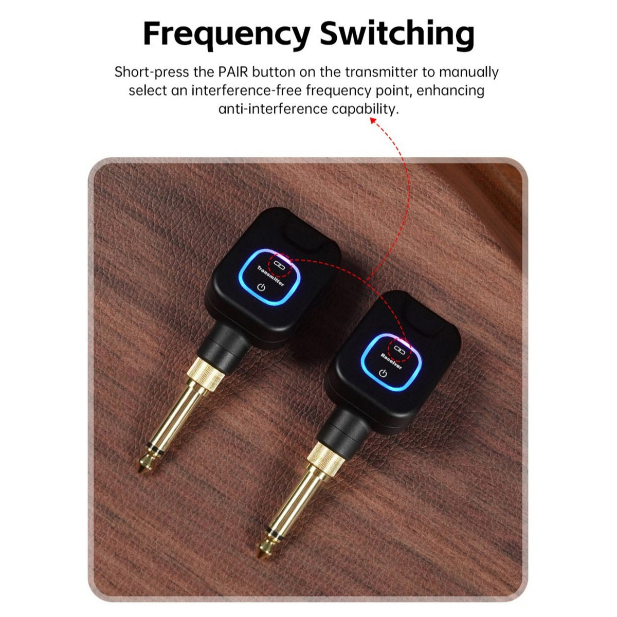 M-VAVE SWS11 Wireless 5.8GHz Audio Transmitter & Reciever System w/ 24-bit Lossless Audio, 3ms Latency & Charging Case
