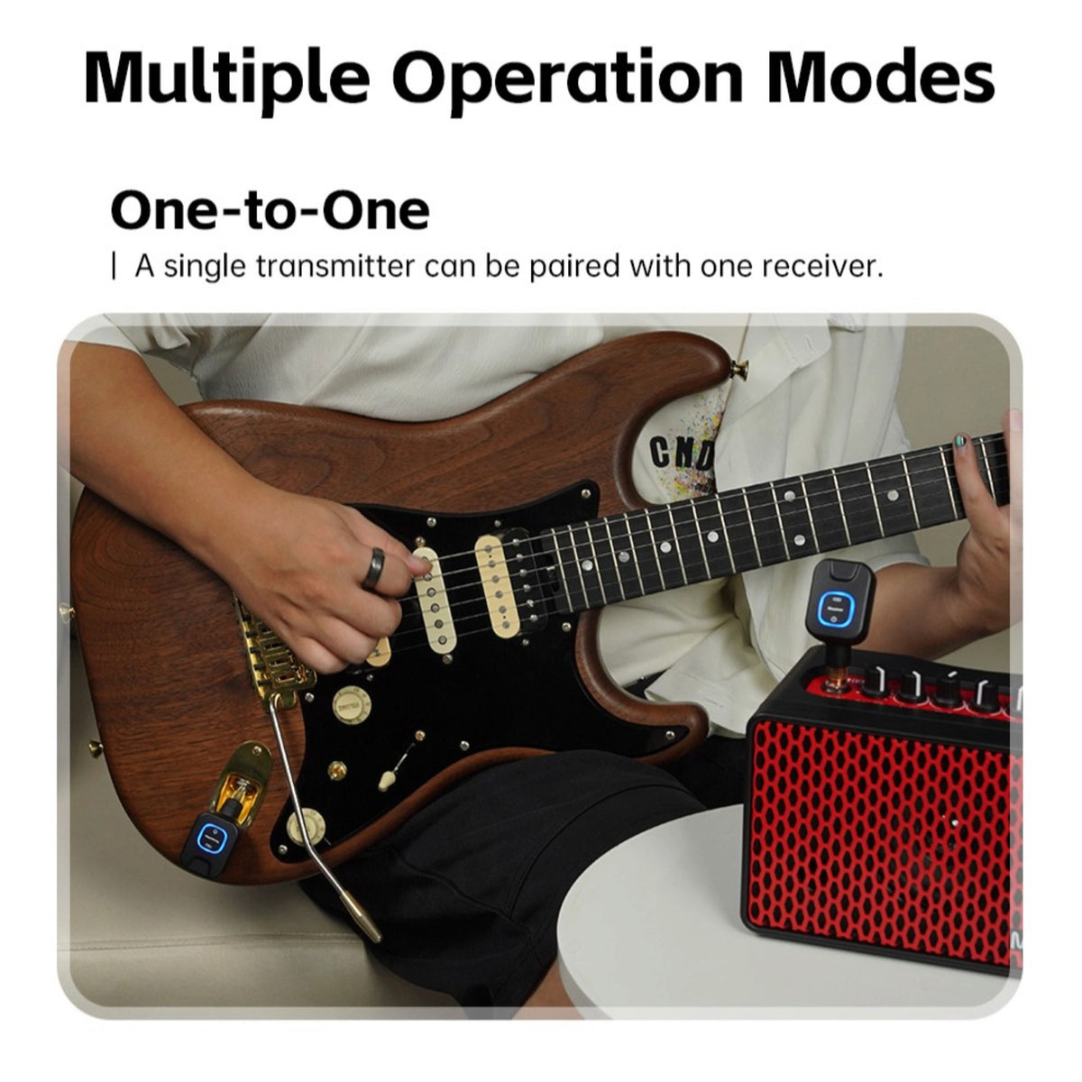 M-VAVE SWS11 Wireless 5.8GHz Audio Transmitter & Reciever System w/ 24-bit Lossless Audio, 3ms Latency & Charging Case
