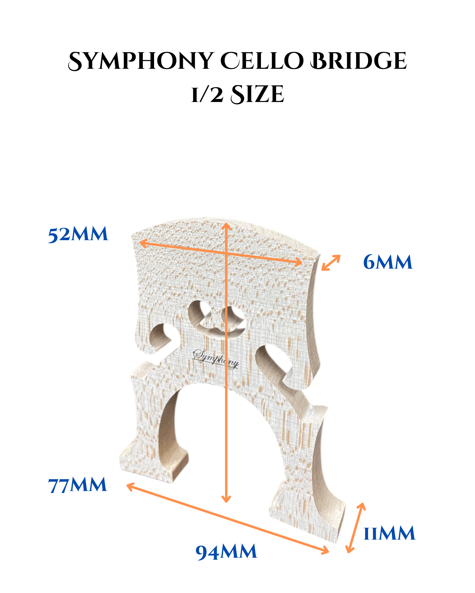Symphony FCB30 Belgian Style Cello Bridge