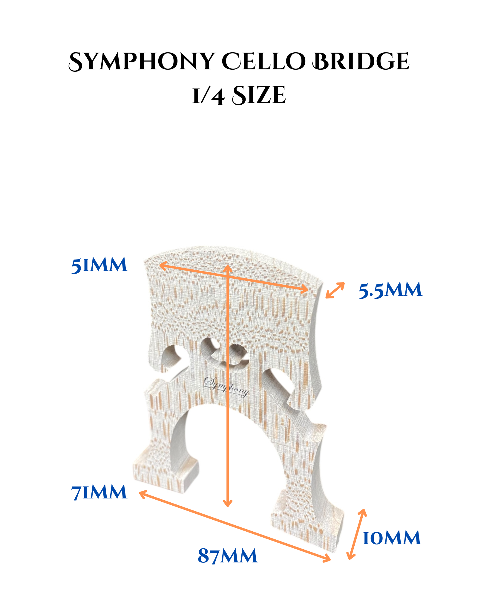 Symphony FCB30 Belgian Style Cello Bridge