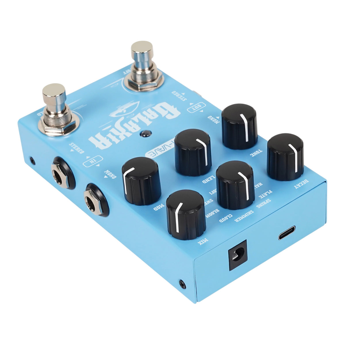 M-VAVE GALAXIA Stereo Digital Reverb Effects Pedal w/ HOLD Freeze & Natural Tail Fade-Out