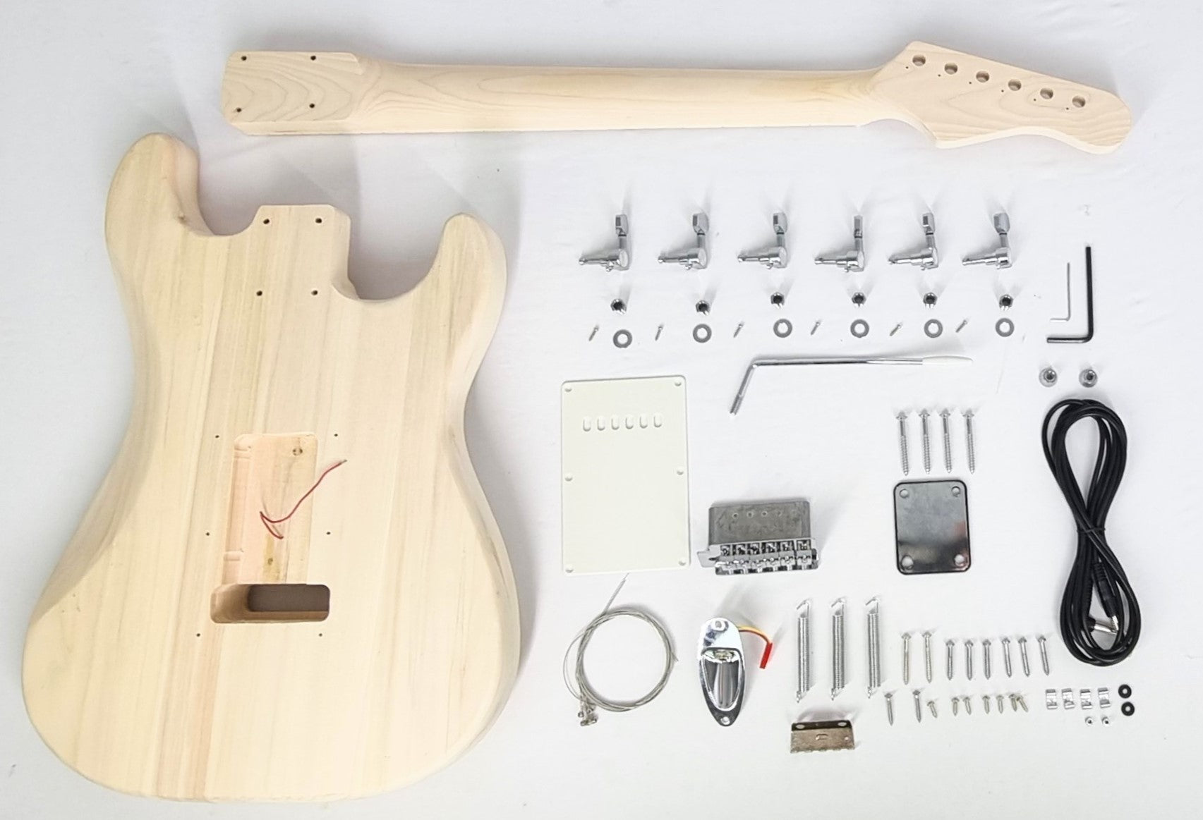 Left-Hand Haze HSST1910MFLDIY Left-Handed Solid Basswood Electric Guitar, No-Soldering