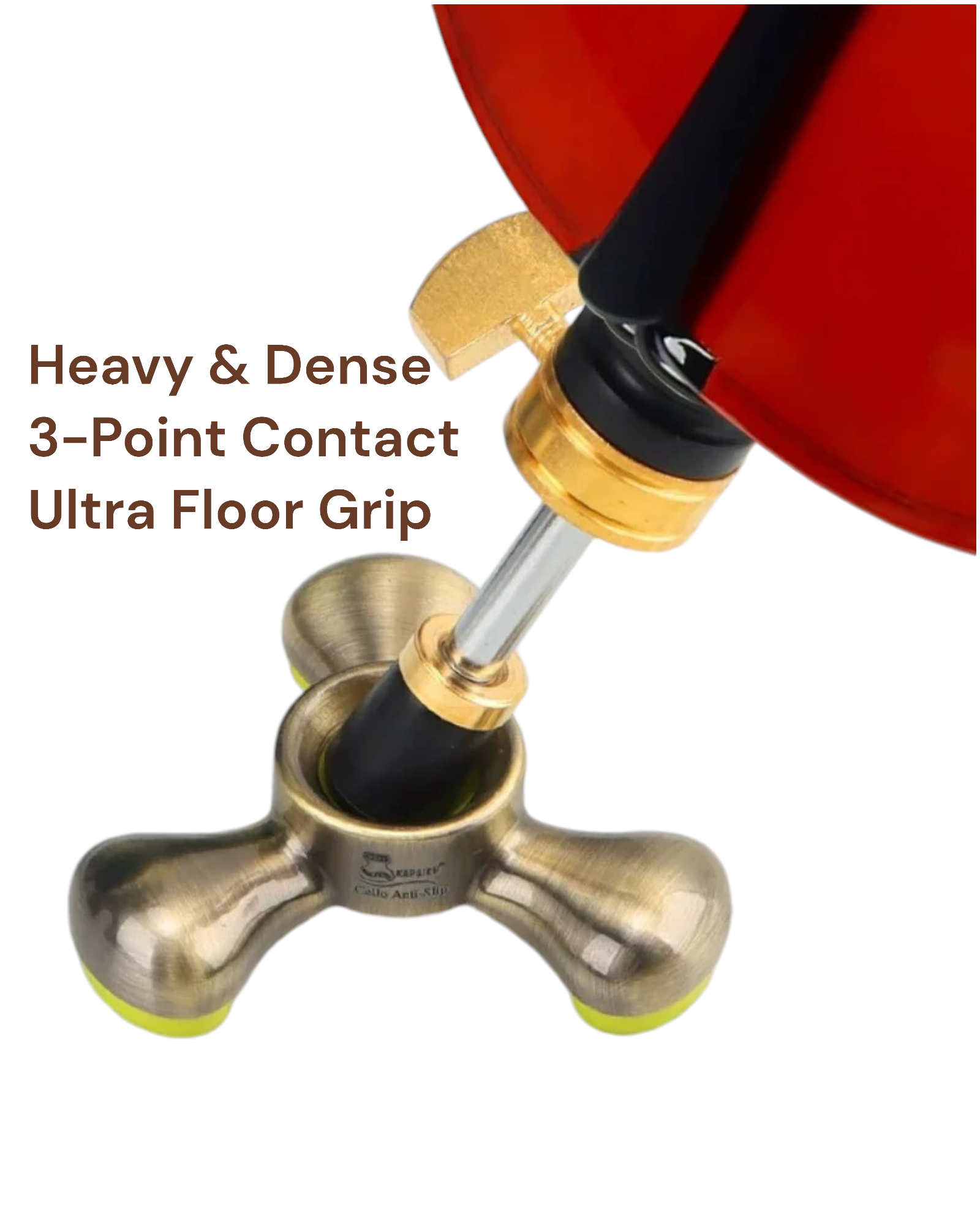 Kapaier Brass 3-Point Cello Endpin Stopper - NO230