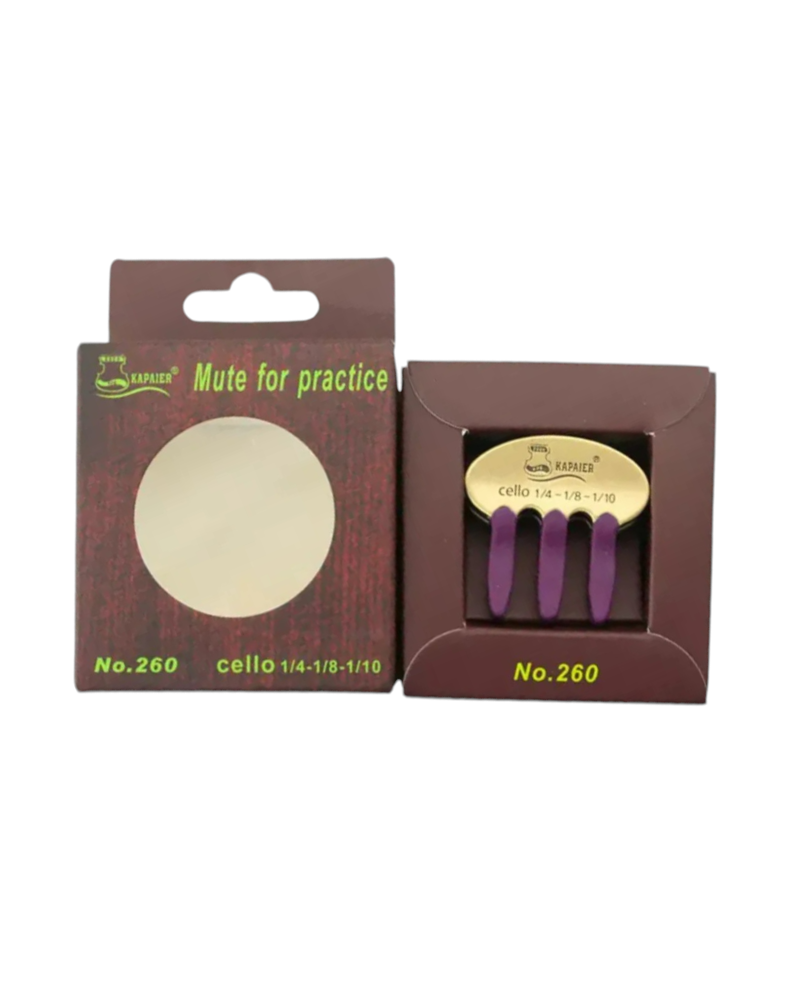 Kapaier Clip-On Brass Cello Mute for 1/10 to 1/4 Size - NO260