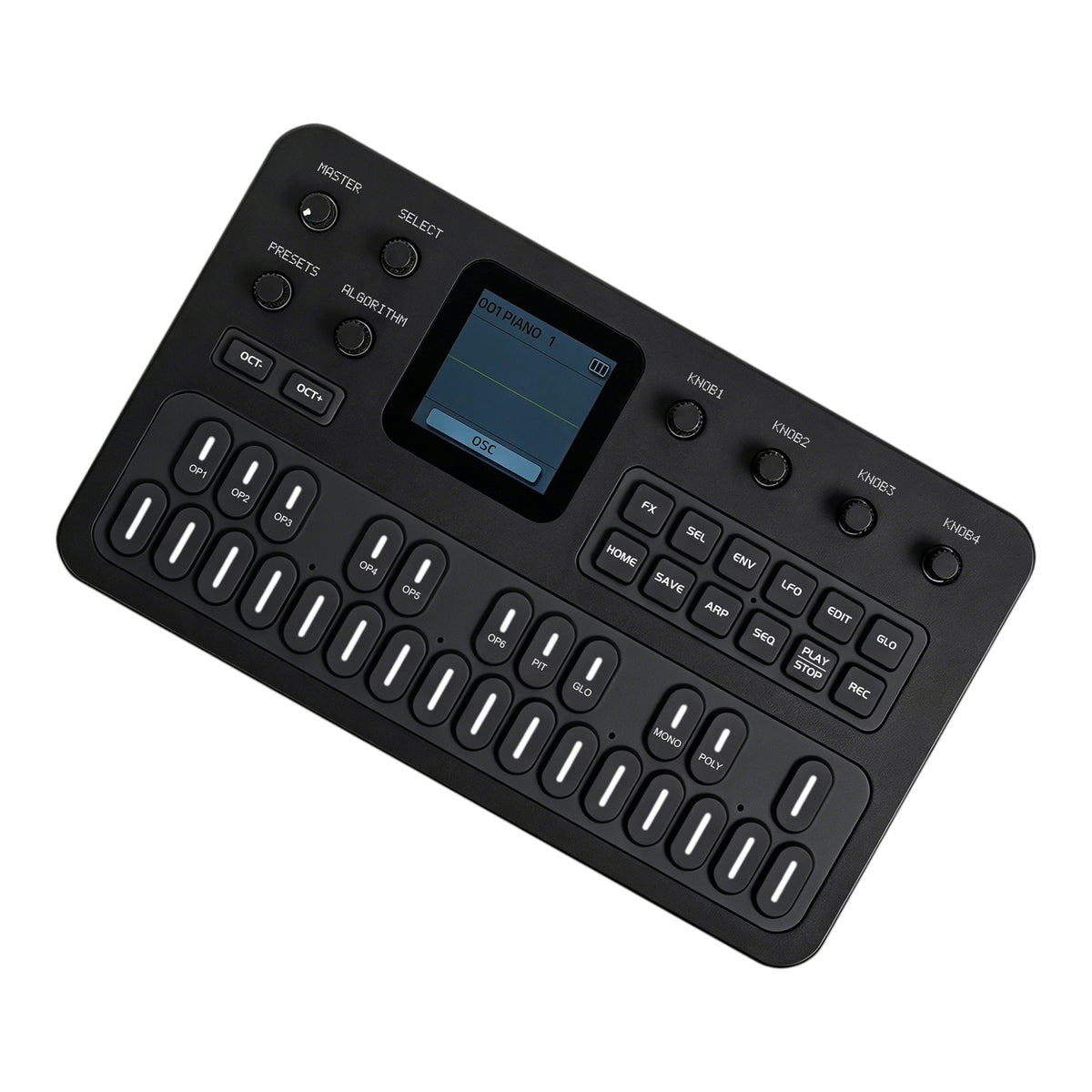 M-VAVE FM1 Portable 6-Operator 27-Key FM Keyboard Synthesizer w/ Built-In Effects, Arpeggiator & Sequencer