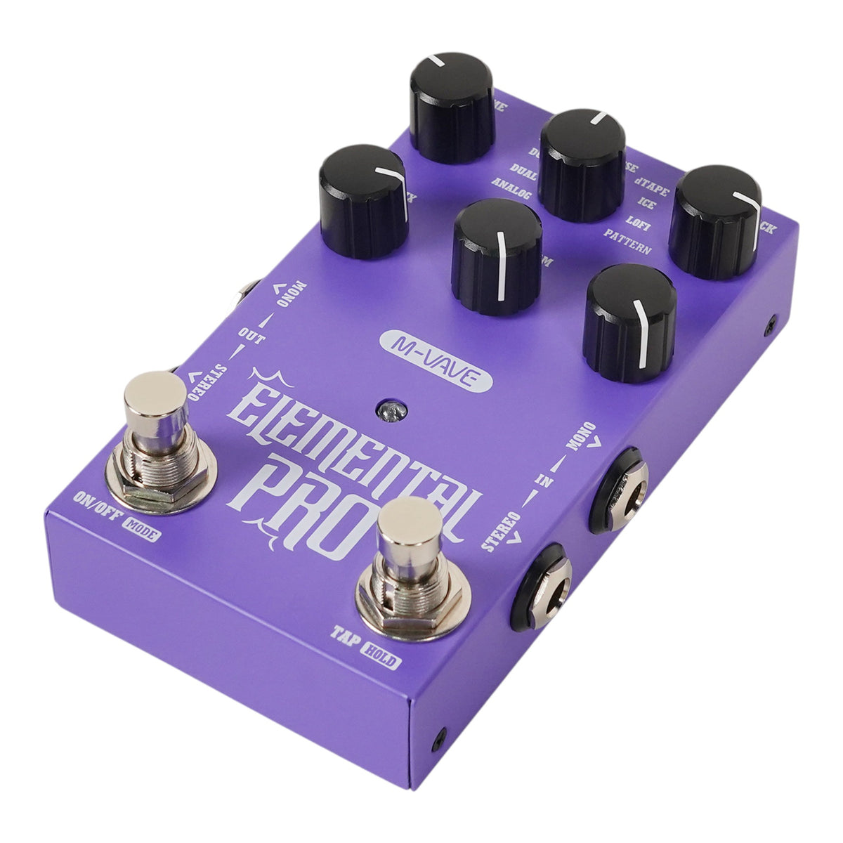 M-VAVE ELEMENTALPRO Stereo Digital Delay Effects Pedal w/ HOLD Sustain & Tap Tempo
