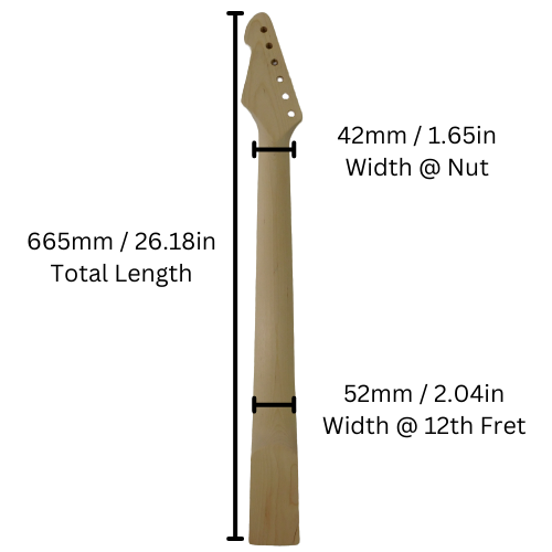 Haze HSTL19120GN1W Electric Guitar Neck