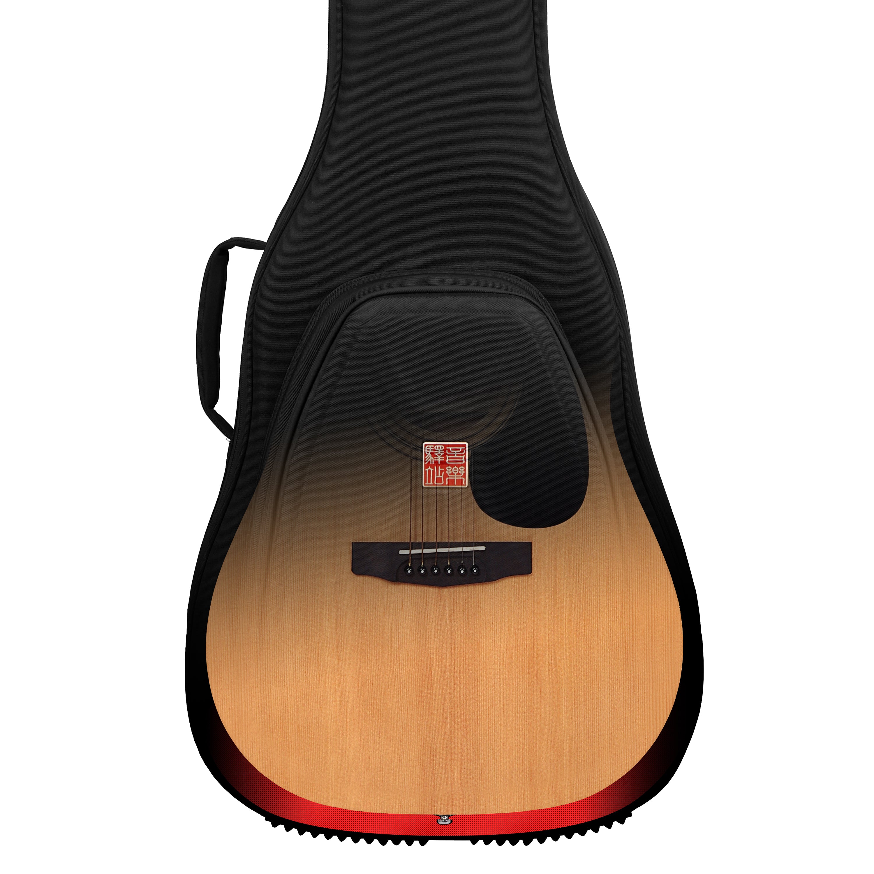 Music Area WIND20 PRO 30mm Padded Weather-Proof Acoustic Guitar Gig Bag w/ ABS Hard Shell Reinforcements - WIND20PRODABLK