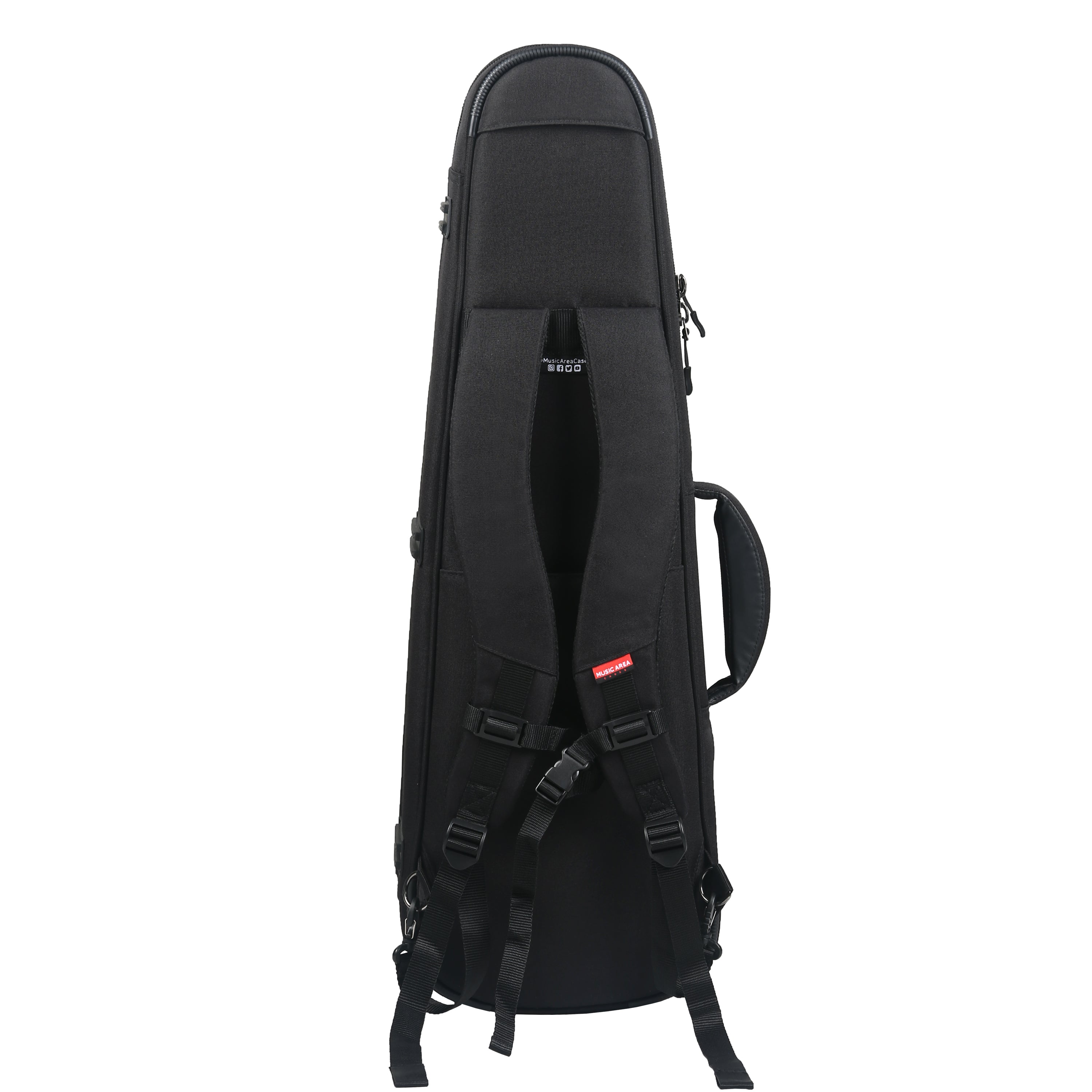 Music Area AA31 30mm Padded Weather-Proof Reinforced ABS Hard Shell Case for 4/4 Size Violin - AA31V44BLK