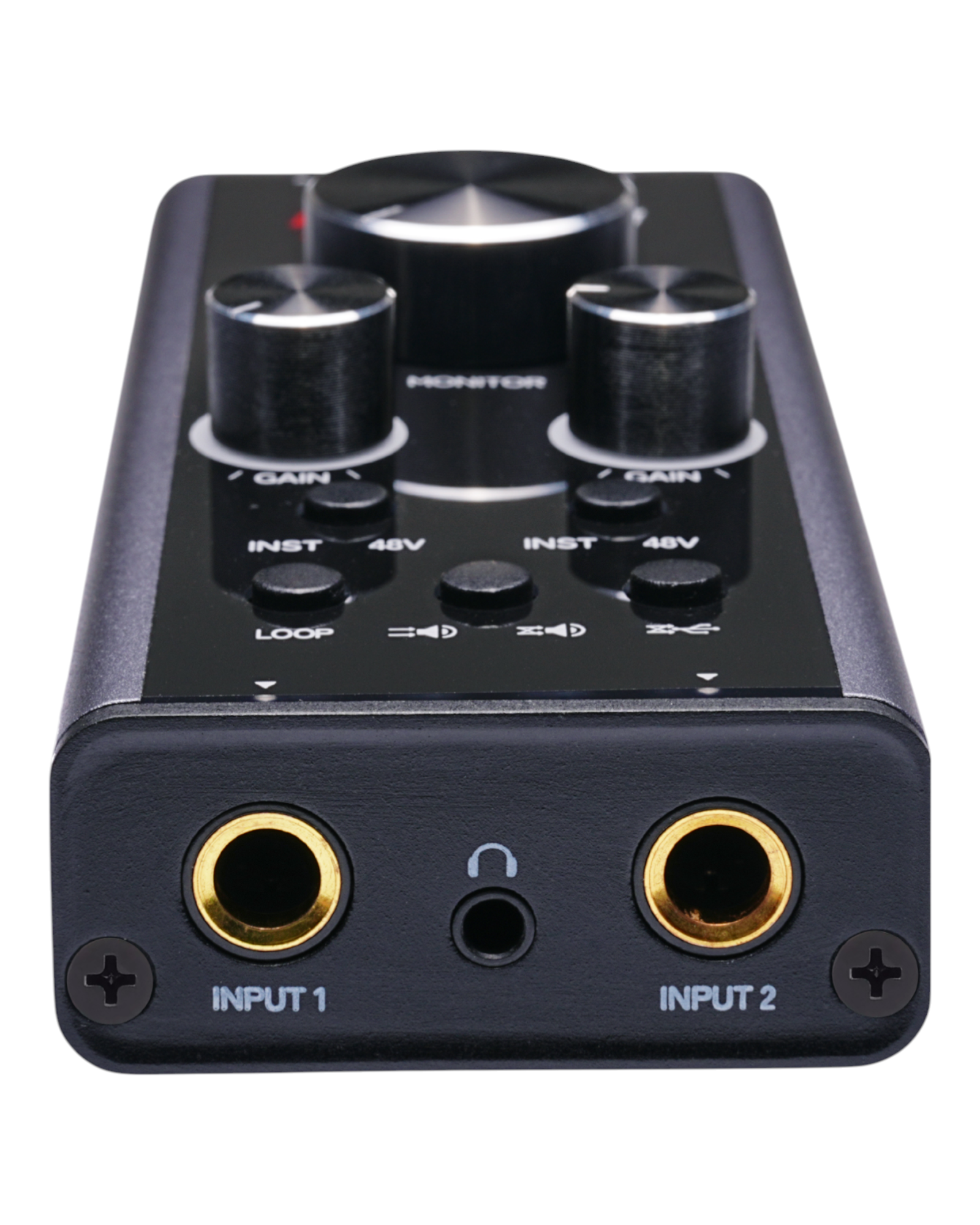 Simplefly Analog Dual-Channel 24bit/192kHz AD/DA Converter USB-C Audio Interface w/ 48V Phantom Power Supply & Loopback Function - SF2403