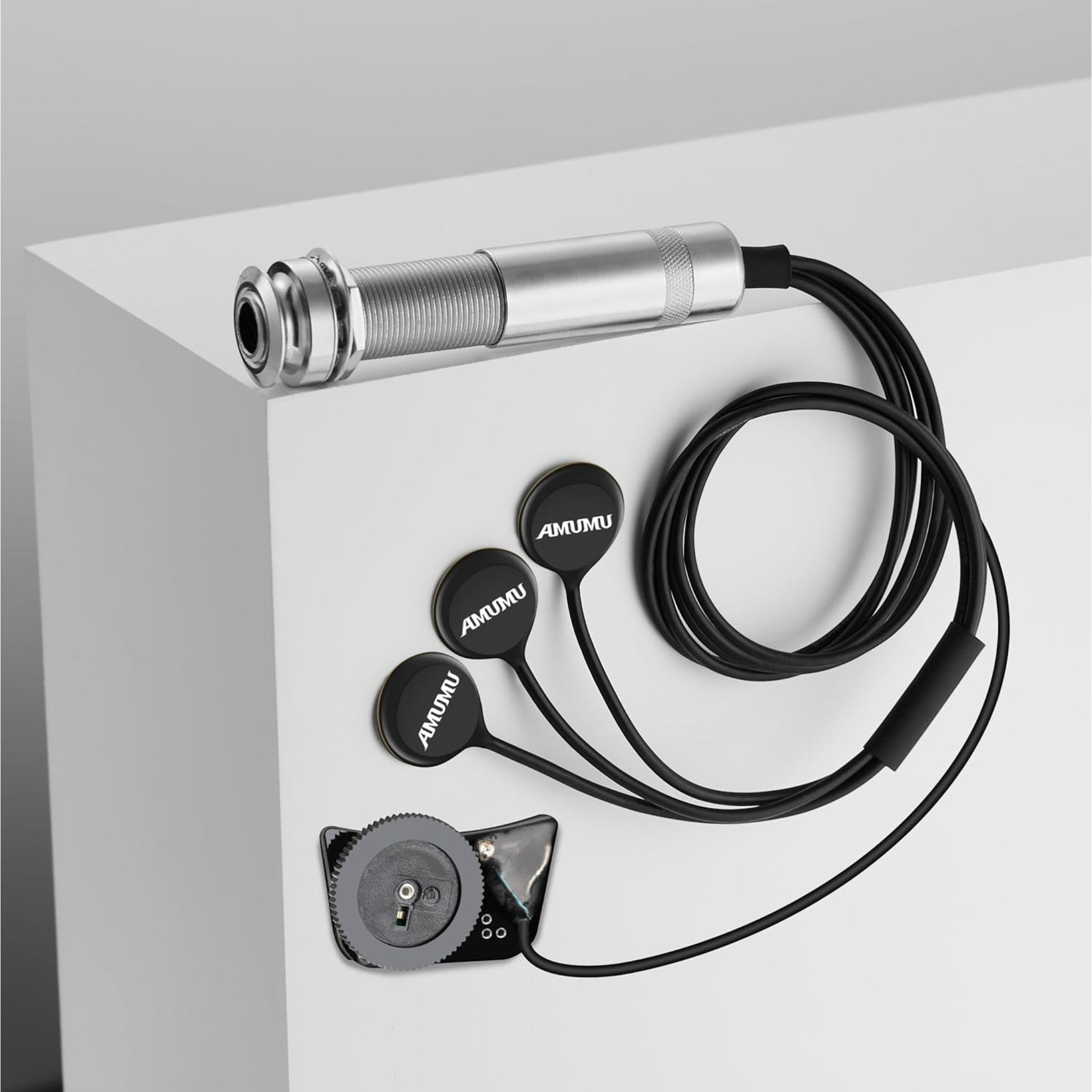 Amumu BOUNTIFUL™ VOL Acoustic Guitar Contact Microphone Pickup System with Volume Control