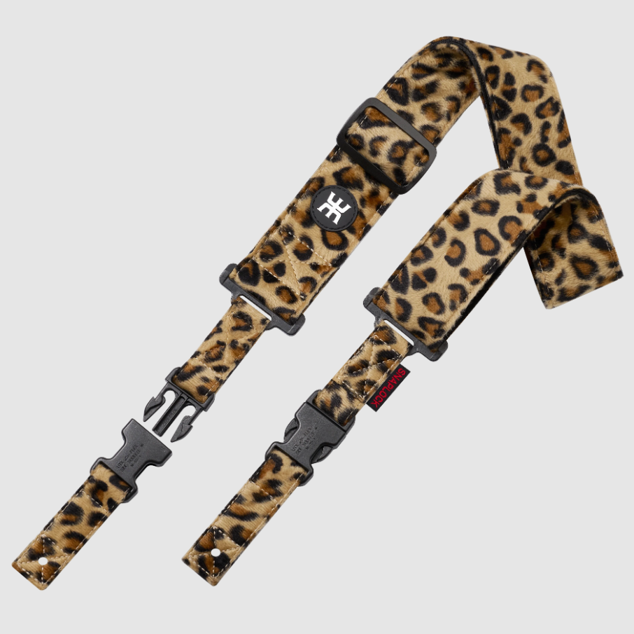 AMUMU® SNAPLOCK™ Pro Velvet Leopard Guitar Strap - Ultimate Security & Durability for Dynamic Performance