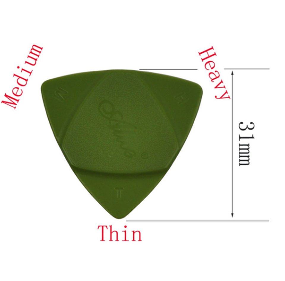 Alice AP-50TRI Mixed Color Picks 4 Guitar/Banjo/Bass/Ukulele-50Pcs,3 gauges in 1