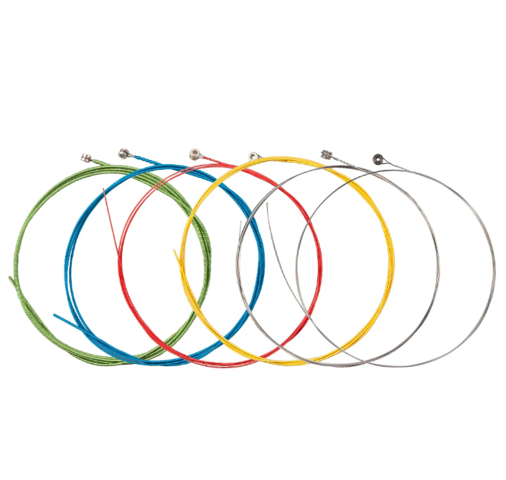 Alice A407C Colorful Acoustic Guitar Strings - Multi-Colored Steel String Set