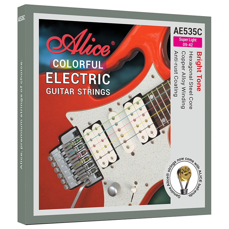Alice AE535C Electric Guitar Steel Strings - Colourful + 3 Picks