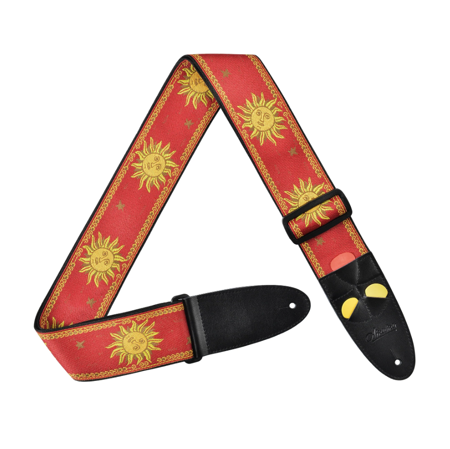 Amumu CO21JRD Guitar Strap Sun Jacquard
