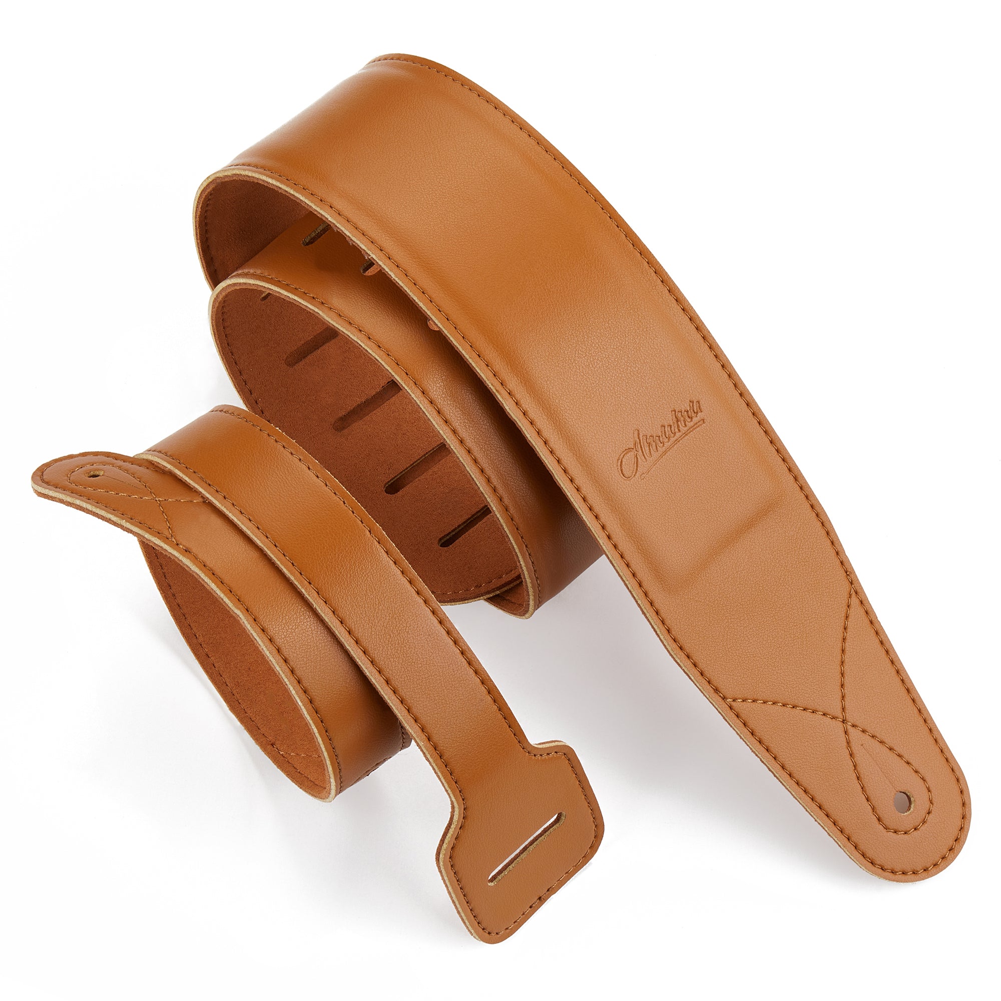 Amumu ML01BN Microfiber Leather Guitar Strap