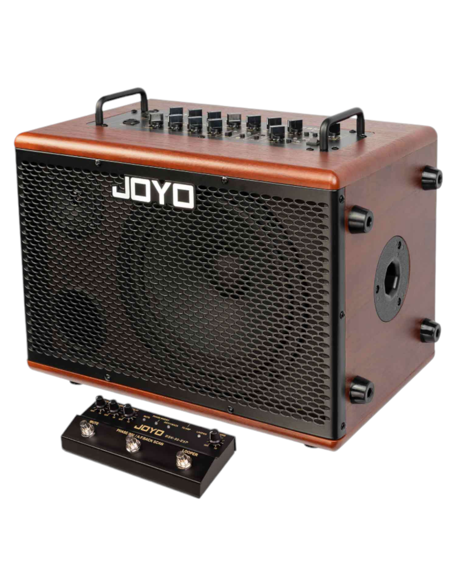 Joyo 80W Multifunctional Rechargeable Outdoor Guitar & Vocals Amp w/ Built-In Digital Effects and Included Footswitch - BSK80