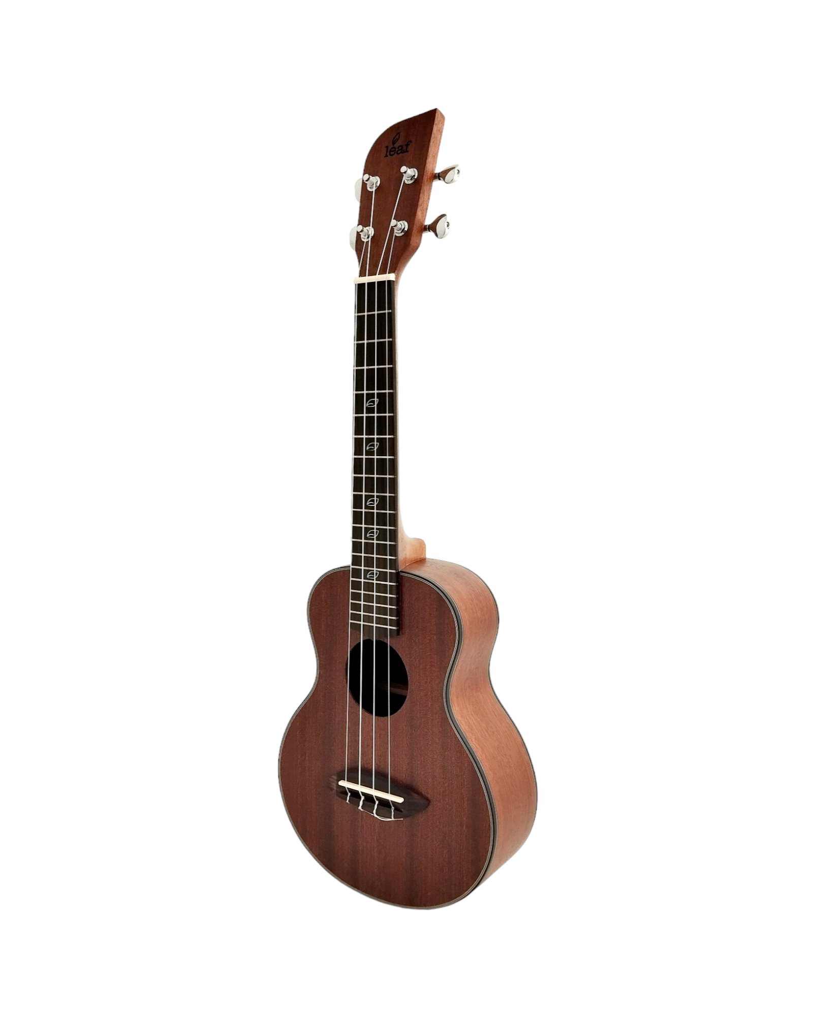 Leaf Series C100 All-Mahogany Concert Ukulele, Satin + 10mm Padded Gig Bag (Pink, Orange, Green)