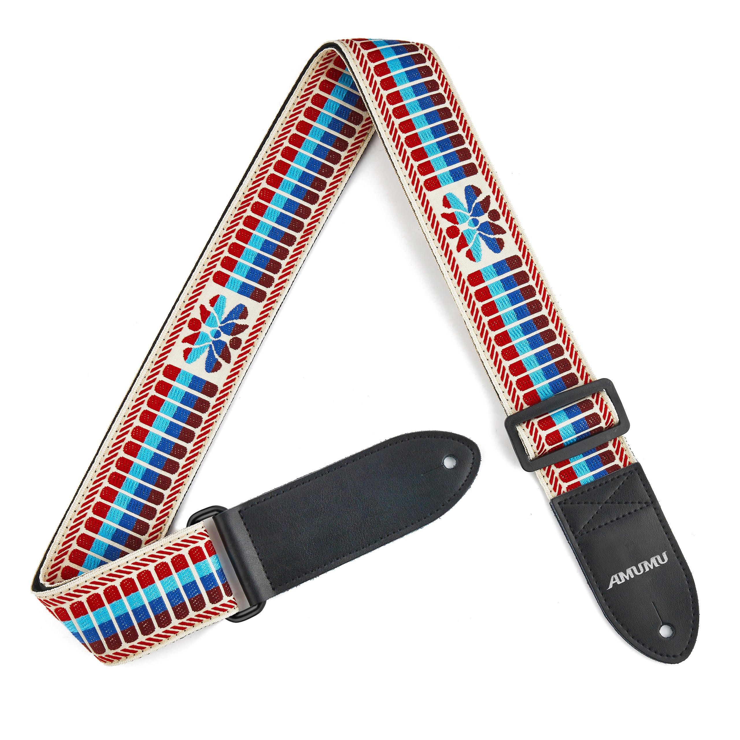 Amumu CO29J Woven Color Stripe Guitar Strap