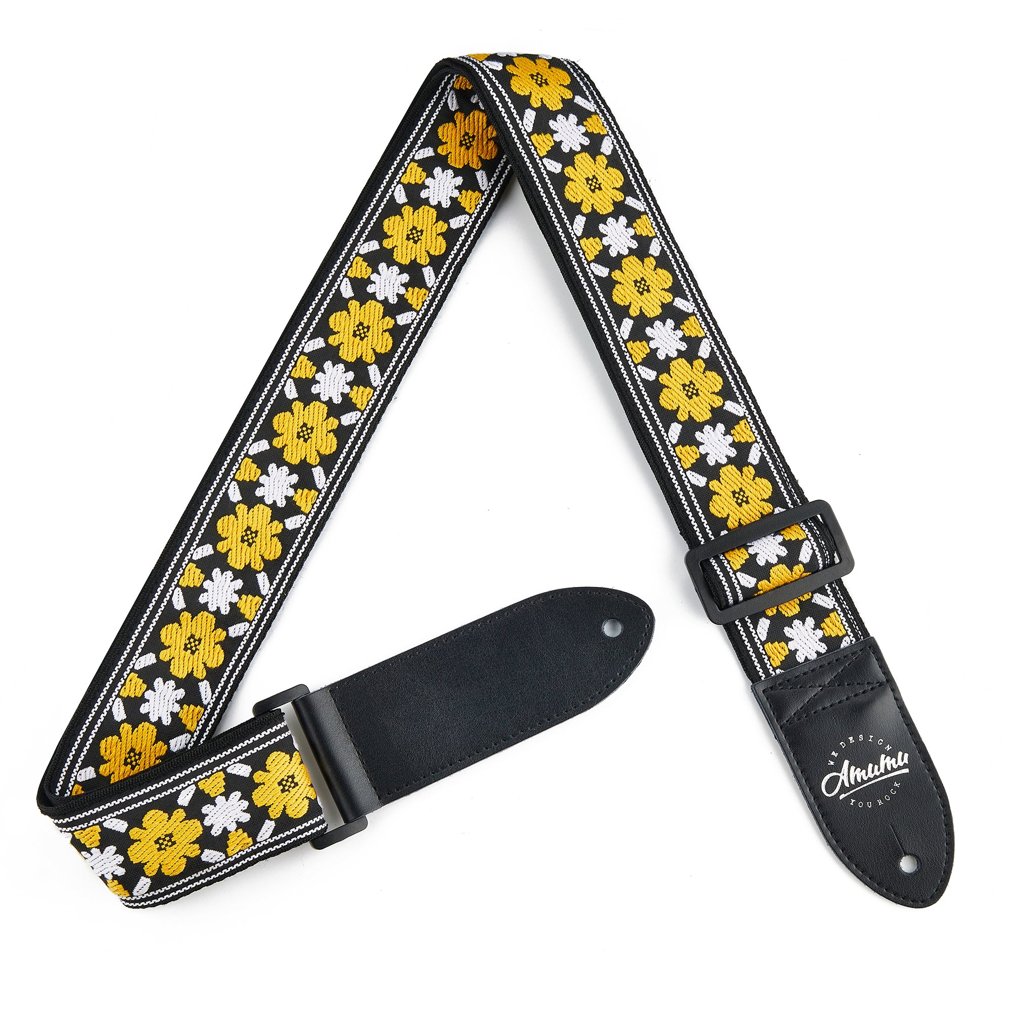 Amumu CO30J Yellow Flower Guitar Strap