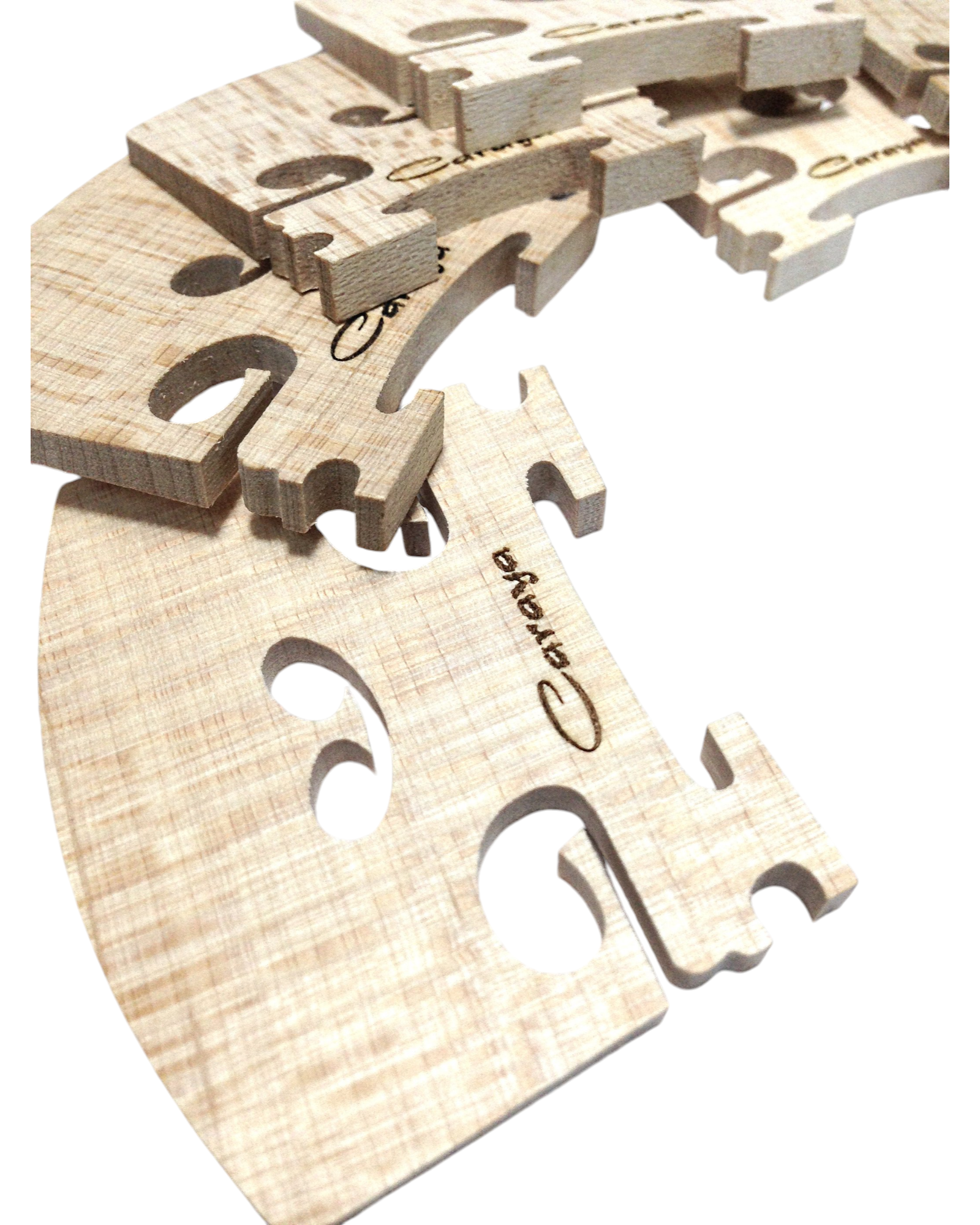Caraya CVB06 Maple Wood Violin Bridge - 4/4, 3/4, 1/2, 1/4, 1/8, 1/16