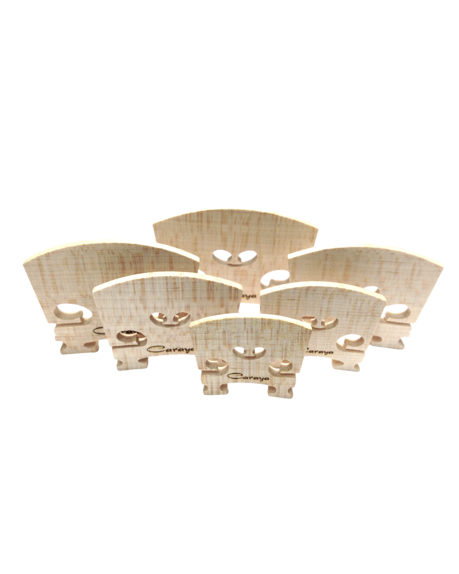 Caraya CVB06 Maple Wood Violin Bridge - 4/4, 3/4, 1/2, 1/4, 1/8, 1/16