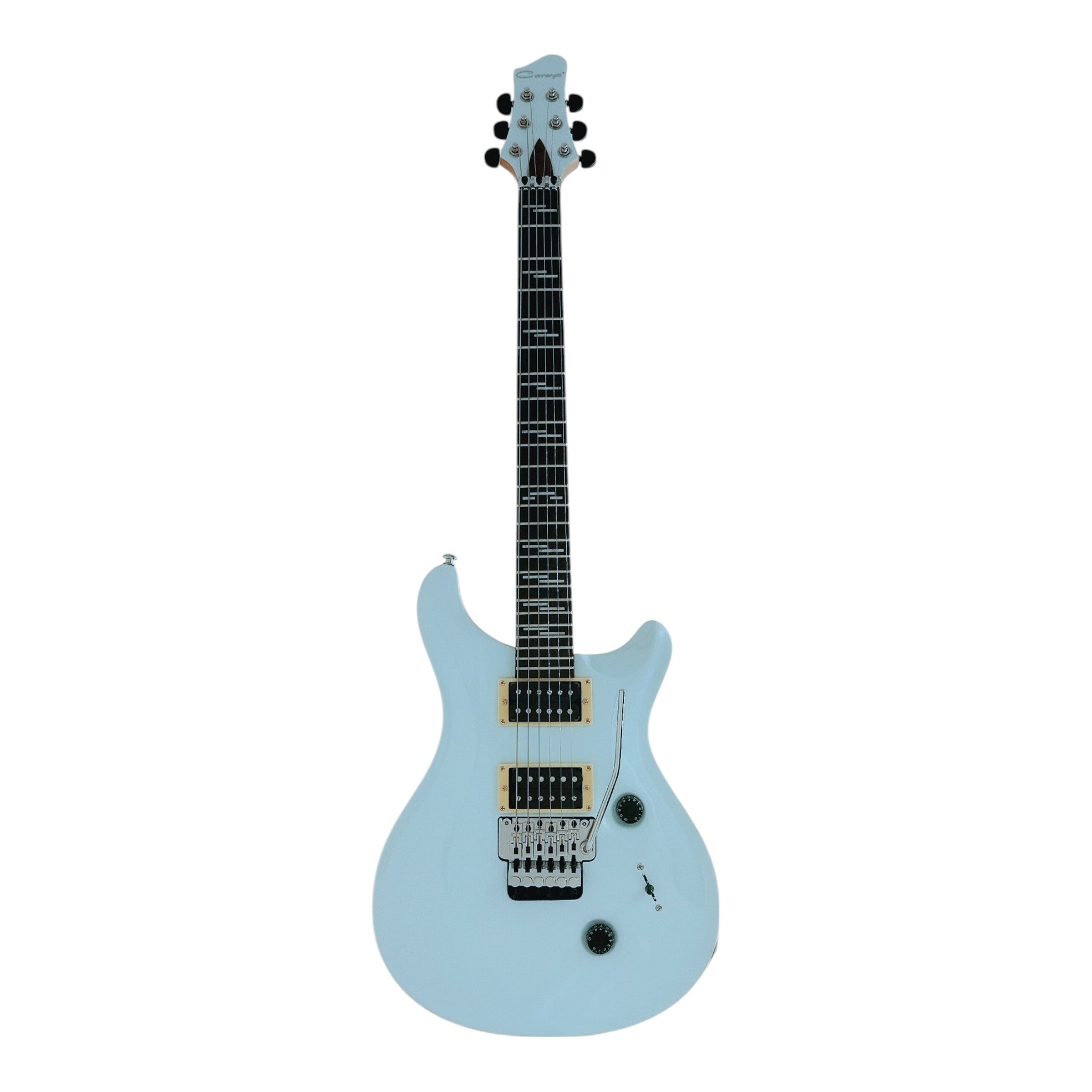 Caraya PRS24FR Light Blue Electric Guitar with Floyd Rose Bridge