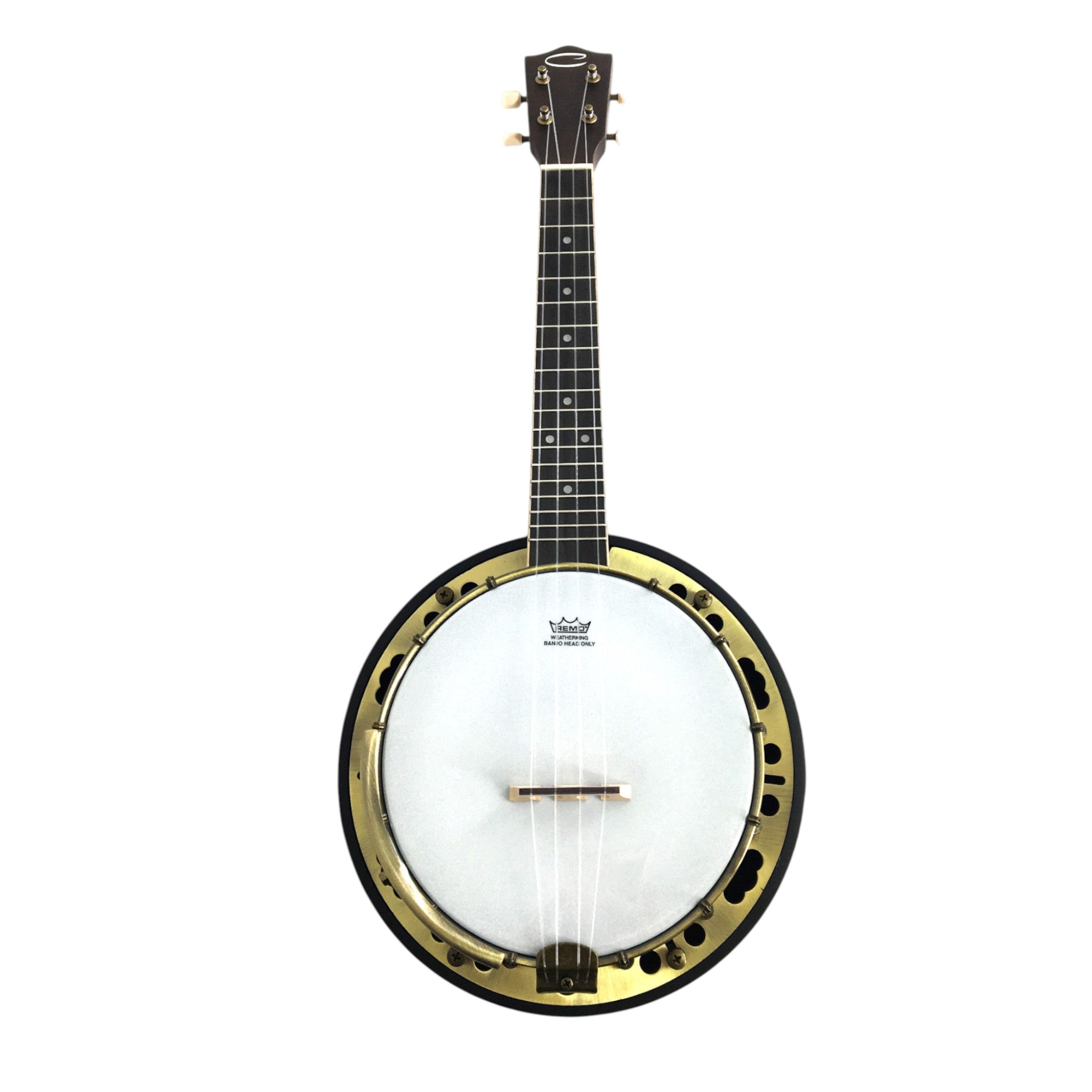 Caraya 4-String Maple Body Resonator Banjolele - Natural SBJUK118 + Stand