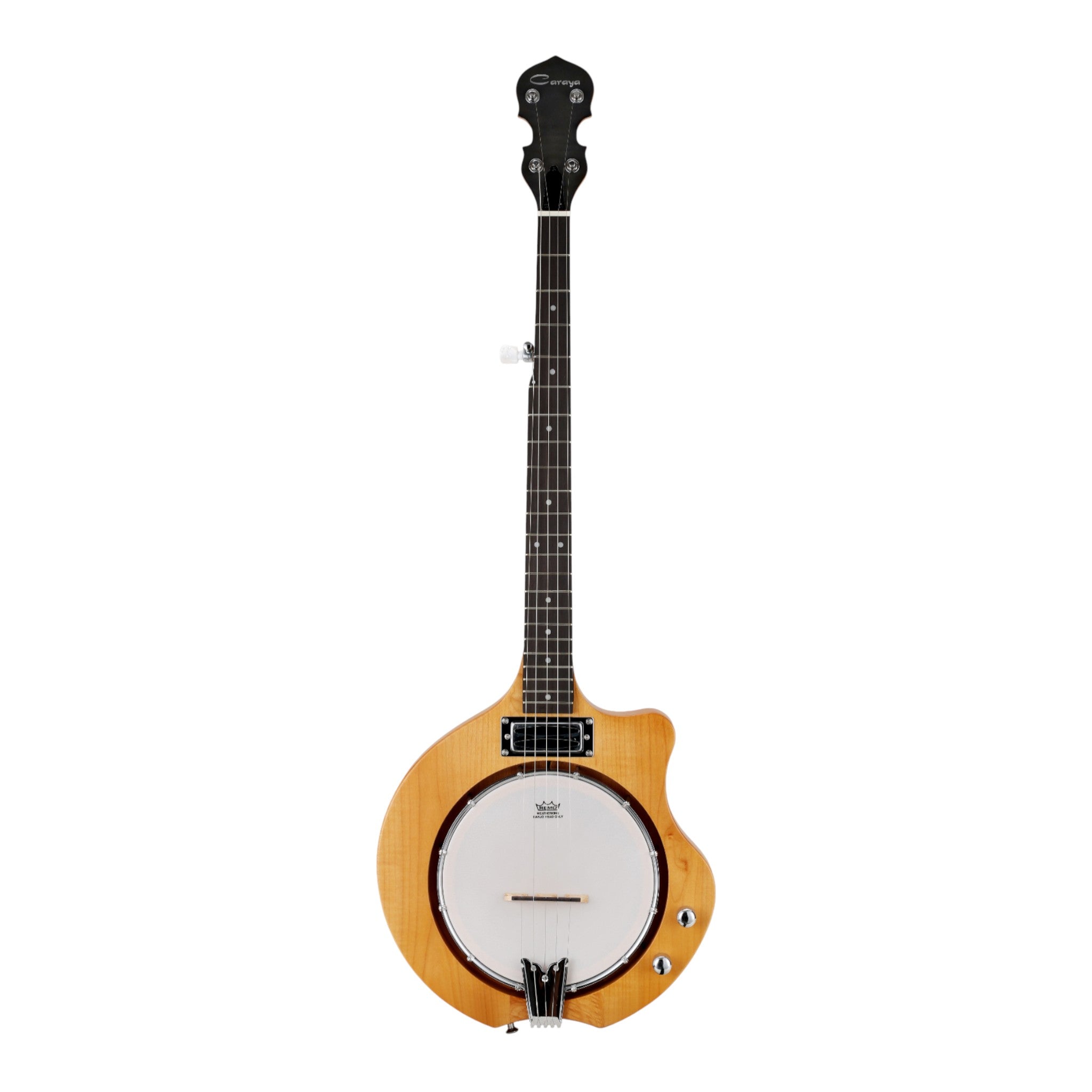 Caraya BJ60 5-String Electric-Acoustic Mountain Banjo – Ceramic Pickups, Double Rods