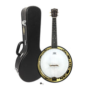 Caraya 4-String Maple Body Resonator Banjolele - Natural SBJUK118