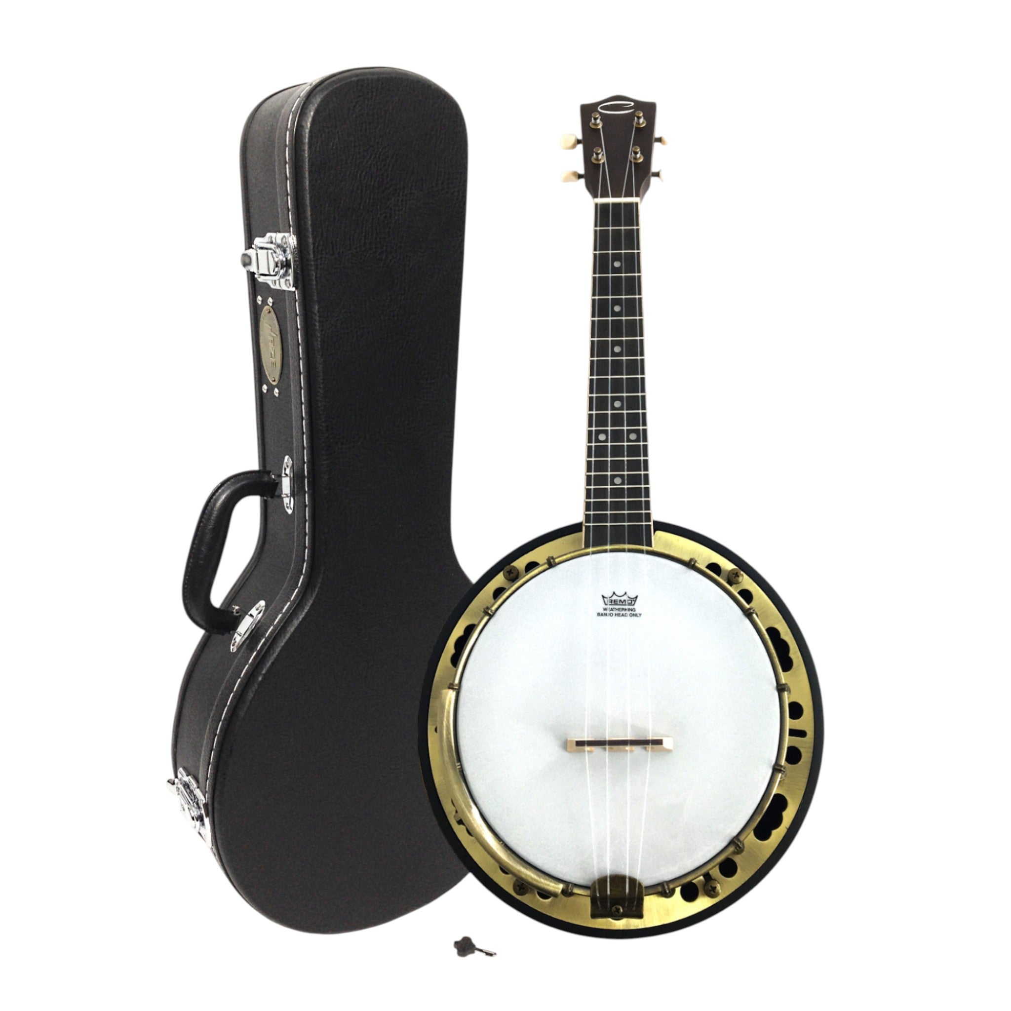 Caraya 4-String Maple Body Resonator Banjolele - Natural SBJUK118