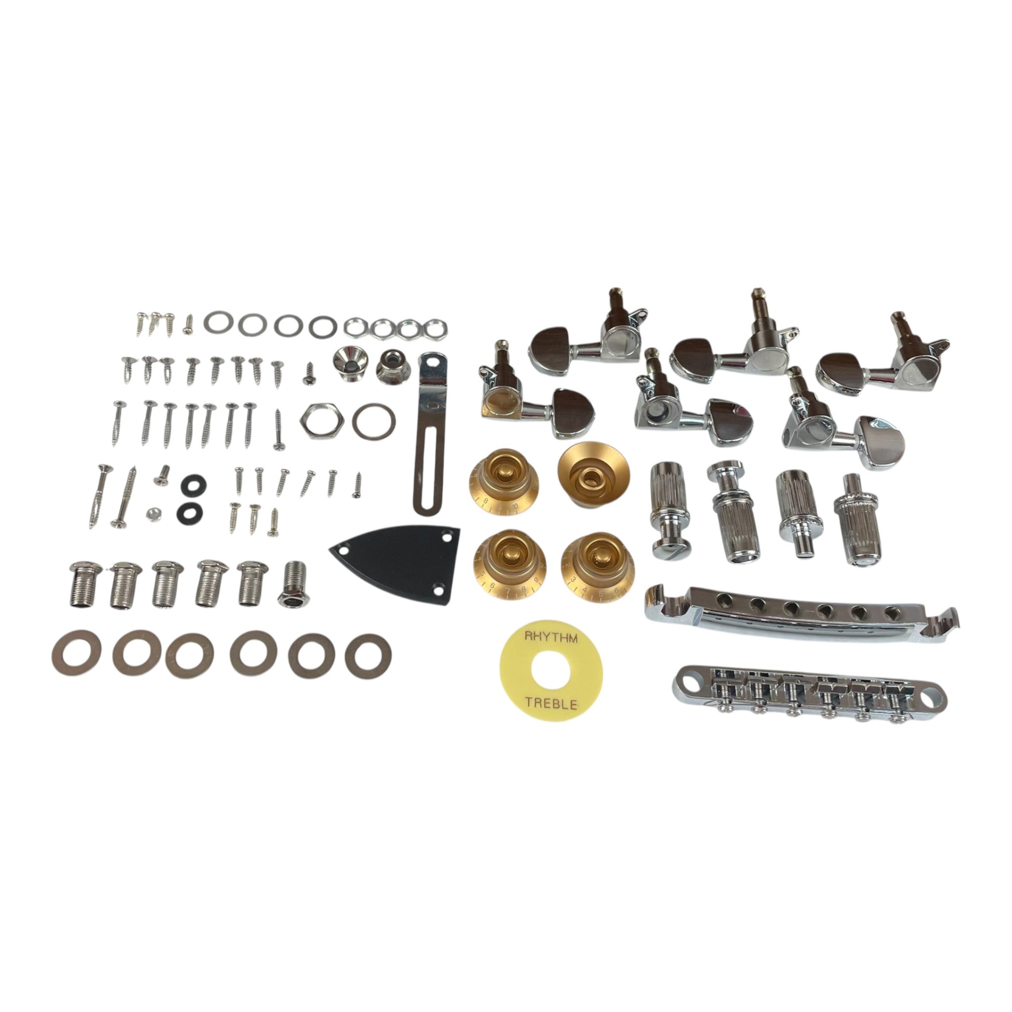 LPM385SFMDIY Solid Flame Maple Top Mahogany HLP H-H Electric Guitar DIY Kit - Complete No-Soldering w/ Ivory Trims & Chrome Hardware