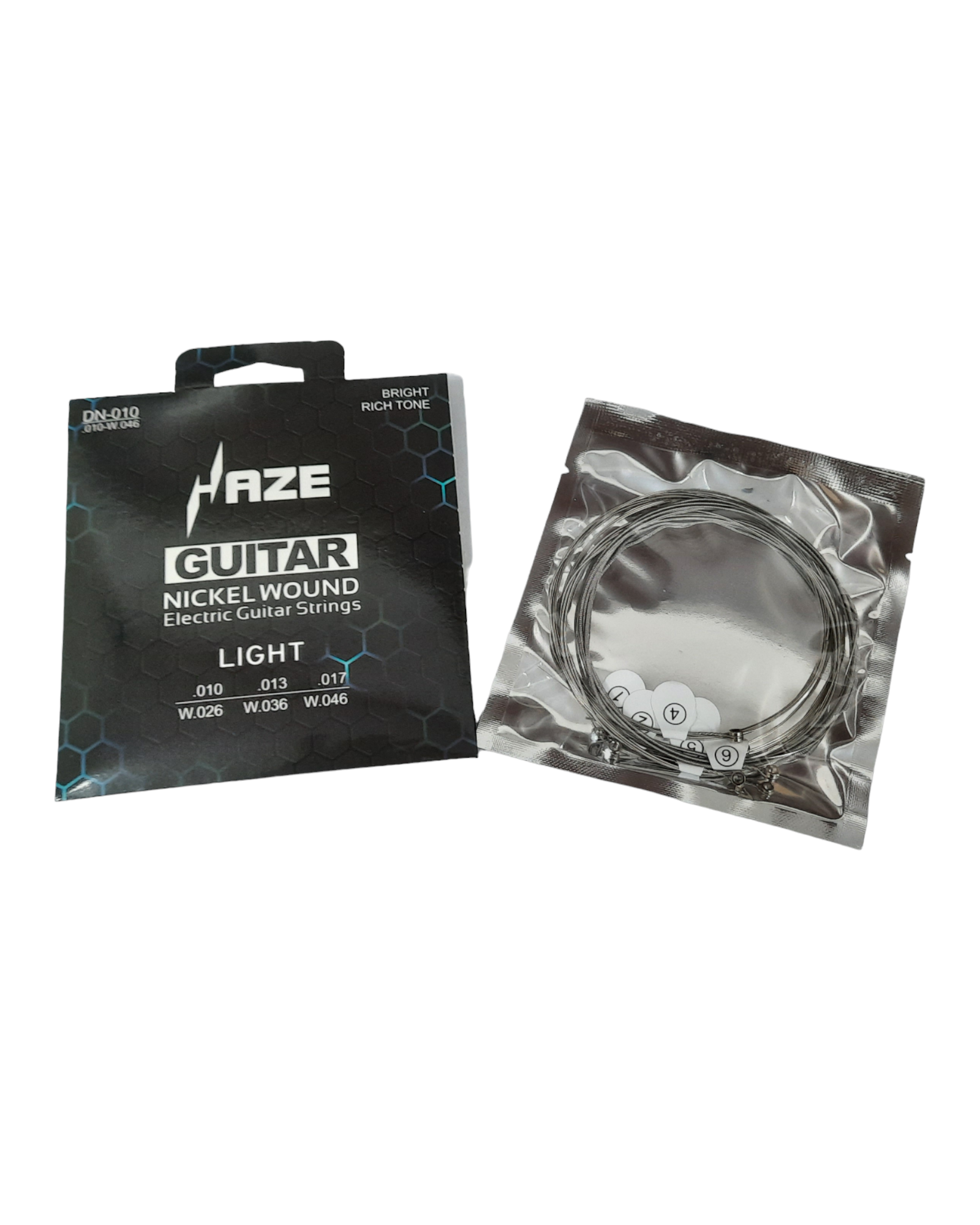 Haze DN010 Extra Light Special Stainless Steel Electric Guitar Strings + 3 Picks