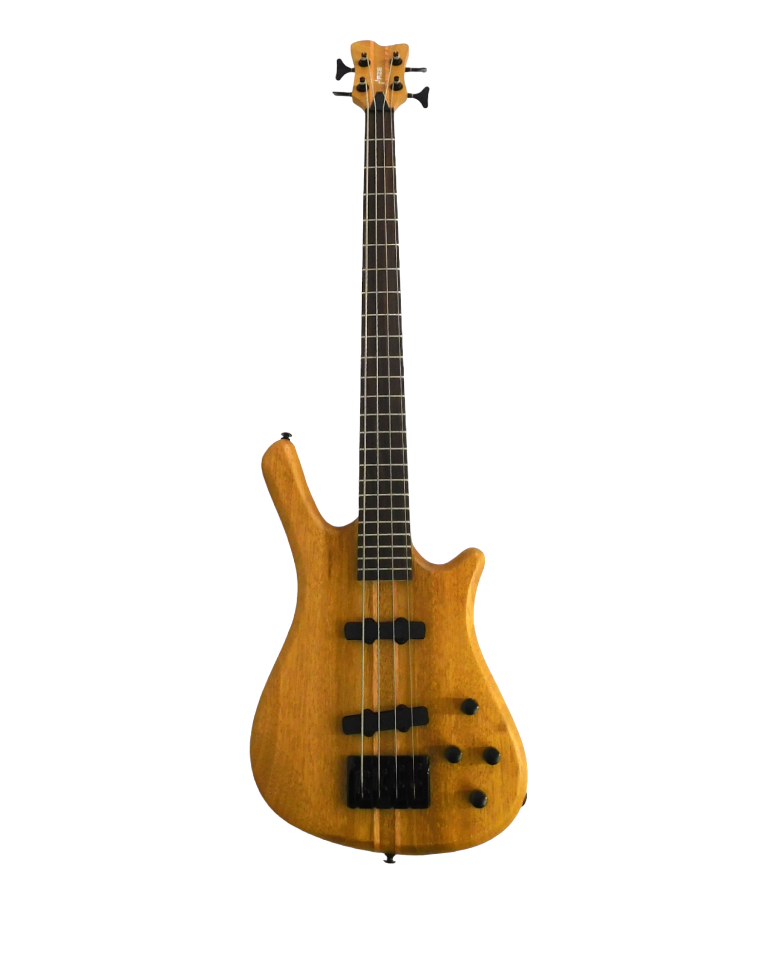 Haze Solid Walnut Neck-Thru Active Single-Coil WR Electric Bass Guitar - Natural SPB3213N