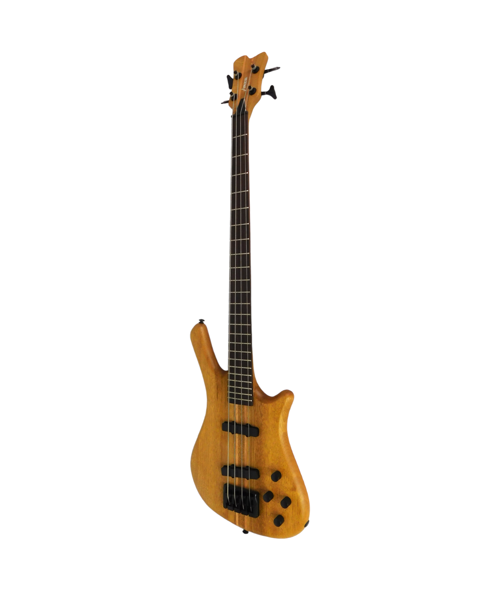 Haze Solid Walnut Neck-Thru Active Single-Coil WR Electric Bass Guitar - Natural SPB3213N