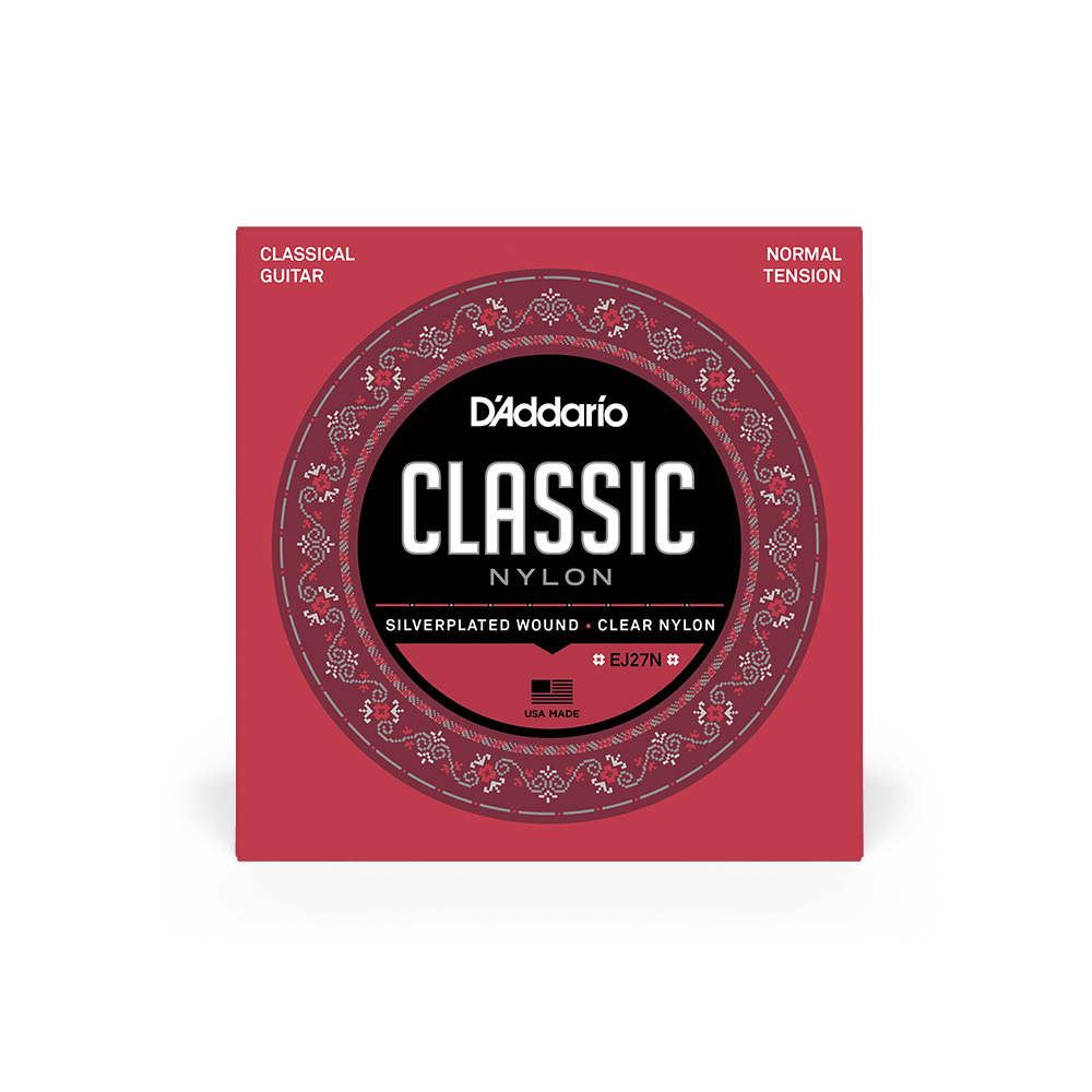 D’Addario 028-043 Classics Nylon Student Classical Guitar Strings – Normal Tension (EJ27N)