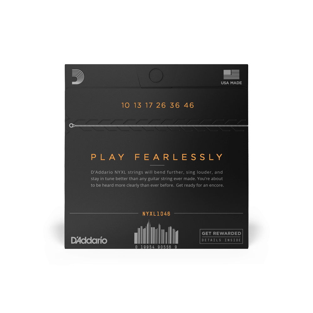 D’Addario 10-46 NYXL Electric Guitar Strings – Regular Light (.010–.046) (NYXL1046)