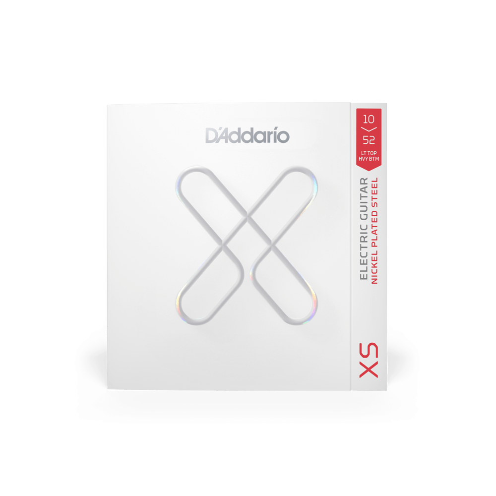 D’Addario 10-52 XS Coated Nickel Electric Guitar Strings – Light Top/Heavy Bottom (.010–.052) (XSE1052)