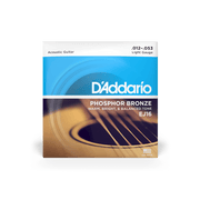 D’Addario 12-53 Phosphor Bronze Acoustic Guitar Strings – Light (.012–.053) (EJ16)