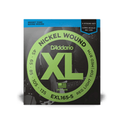 D’Addario 45-135 XL Nickel Bass Strings – Regular Light Top/Medium Bottom 5-String, Long Scale (EXL165-5)