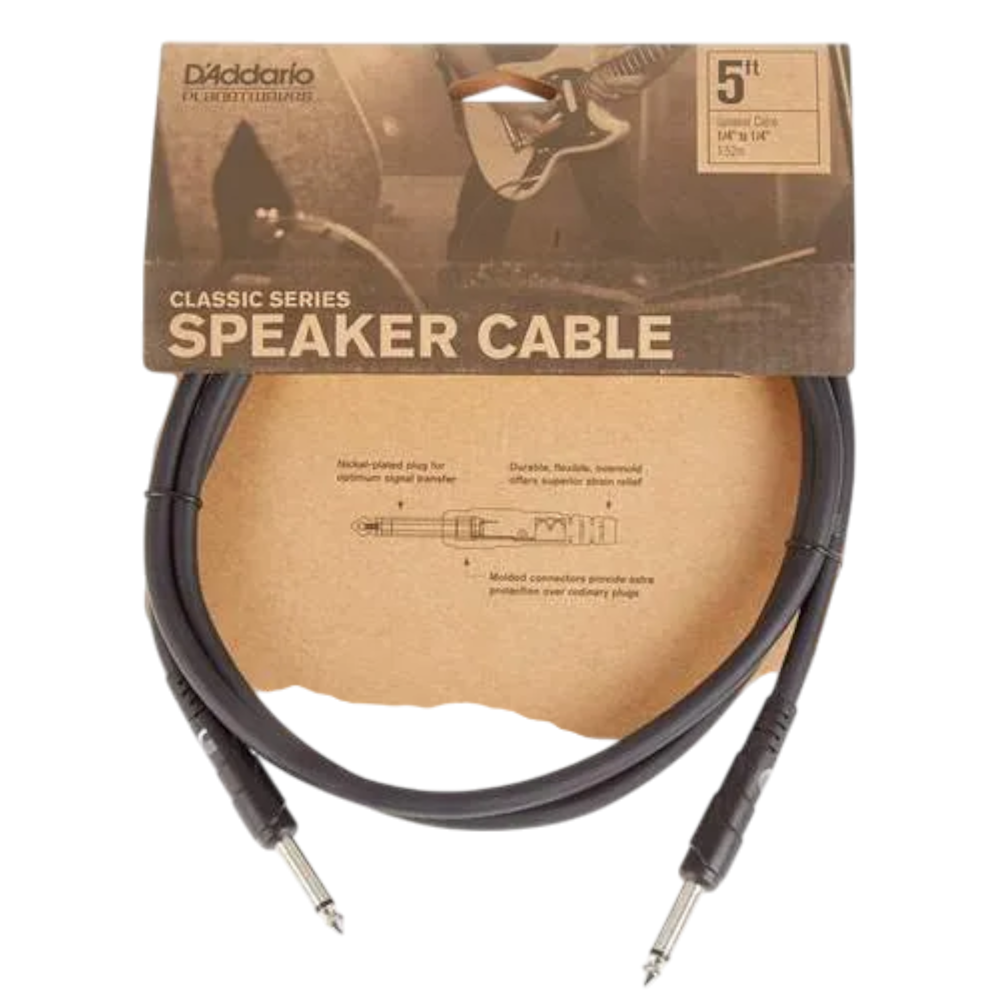 D'Addario Classic Series 1/4" Speaker Cable - Straight-Straight