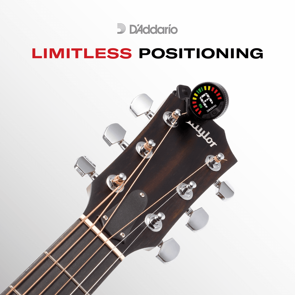 D'Addario Nexxus 360 Rechargeable Clip-on Guitar Tuner - (PWCT26)
