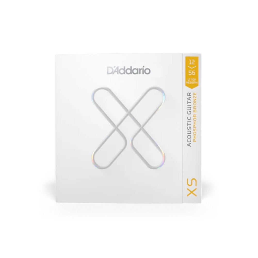 D'Addario 12-56 Coated Acoustic Guitar Strings - Light Top/Medium Bottom (.012 - .056) (XSAPB1256)