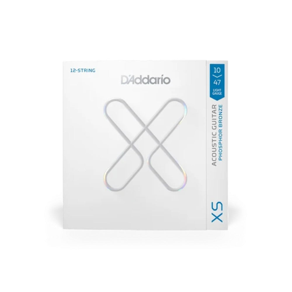 D'Addario 10-47 Coated 12-String Acoustic Guitar Strings - Light (.010 - .047) (XSAPB104712)