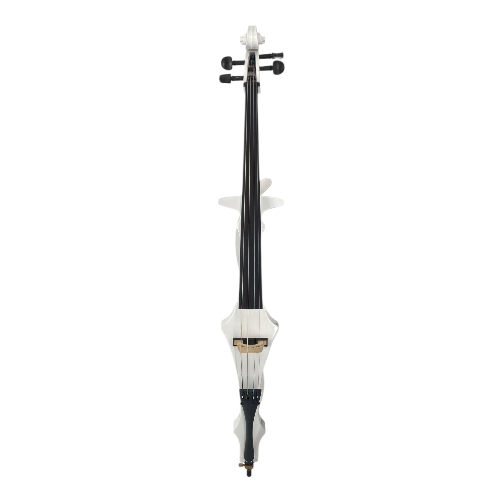 Symphony EC02WH Foldable Hand-Carved Solid Catalpa Electric Cello Outfit in Gloss White