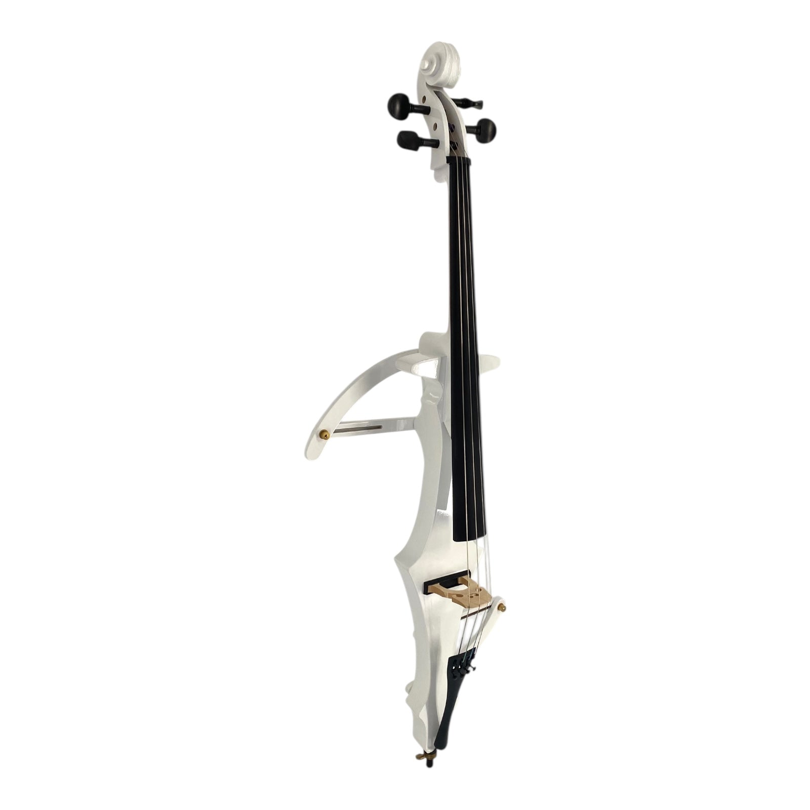 Symphony EC02WH Foldable Hand-Carved Solid Catalpa Electric Cello Outfit in Gloss White